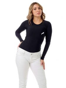 full sleeves t shirt for women black color