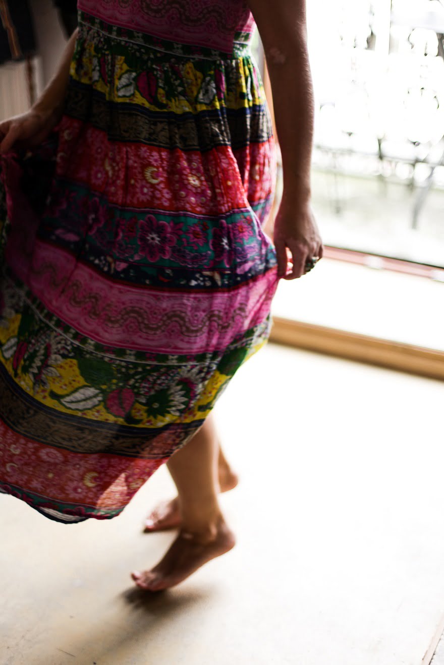 Striped Maxi Dress for Indian Bride for Honeymoon