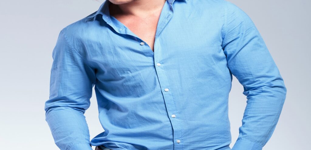 Blue-linen-shirt