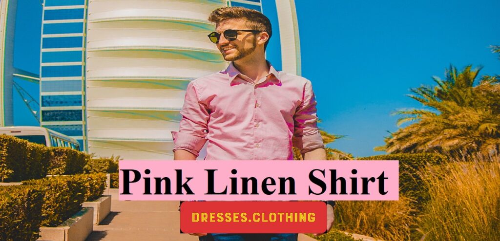 pink linen shirt