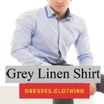 grey linen shirt