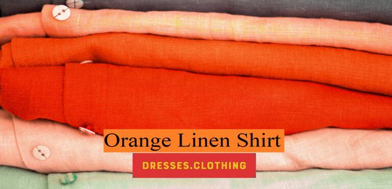 orange linen shirt